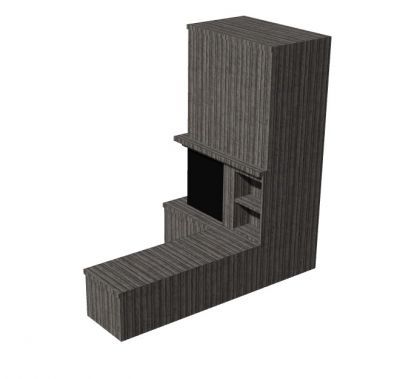 Moderately designed fire place 3d model .3dm format