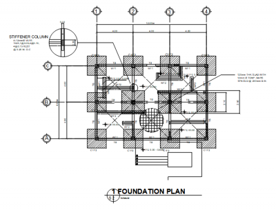 Foundation Plan Scale 1 is to 50 DWG Drawing