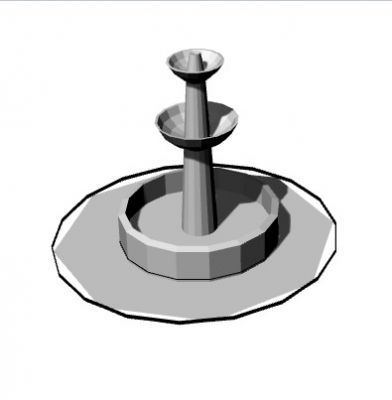 small circular design fountain design 3d model .3dm format