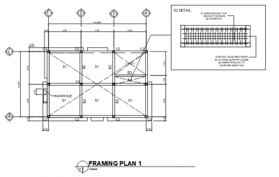 AutoCAD download Framing Plan 1 DWG Drawing