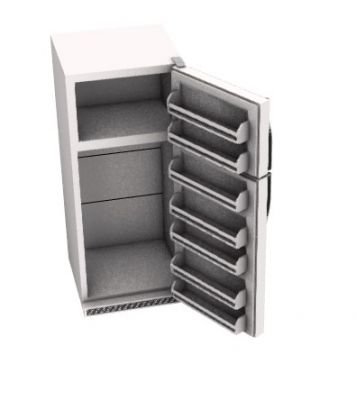 fridge with a double door 3d model .3dm format