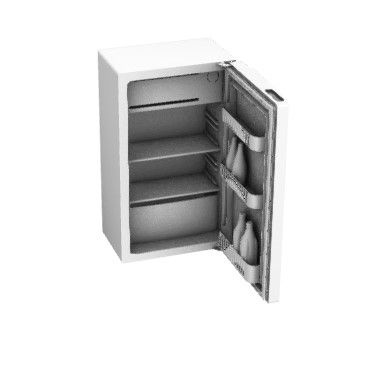 small designed fridge with single door 3d model .3dm format