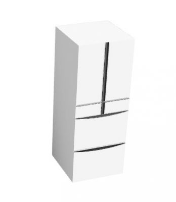 Four door fridge designed 3d model .3dm format