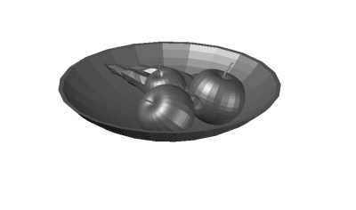 fruit bowl with a simple look 3d model .dwg
