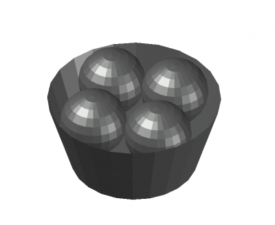 fruit bowl with a small size 3d model .dwg format