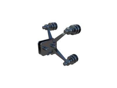 Steel Glass Clamps 3D Autocad free download