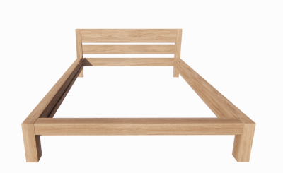 Bed wooden frame revit family