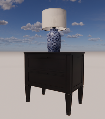 Side table and lamp revit family
