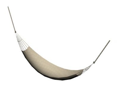 simple hammock for one person design 3d model .3dm format 