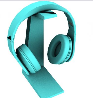 Kopfhörer auf Stand 3d Modell .3dm Format