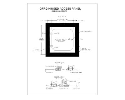Hinged Access Panel Radius Corner
