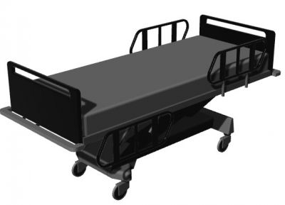 modern aesthetically good looking bed for hospital 3d model .3dm format