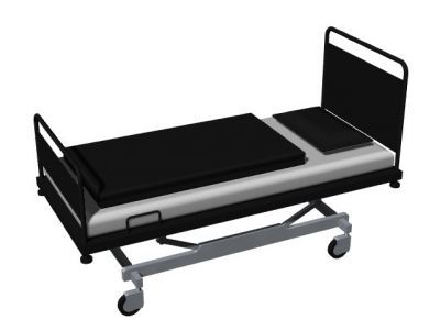 metal designed hospital bed wit a simple look 3d model .3dm format