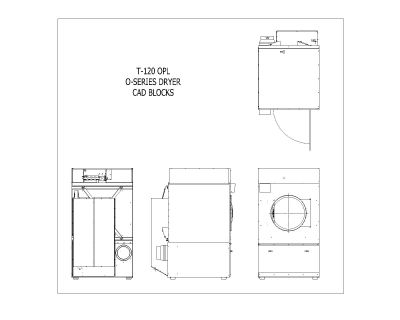 Industrial O-Series Dryer Installation Dimensions-3