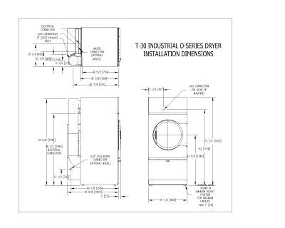 Industrial O-Series Dryer Installation Dimensions-5