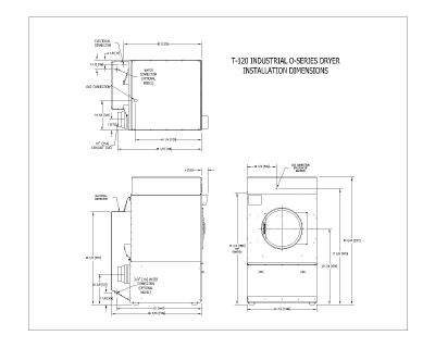 Industrial O-Series Dryer Installation Dimensions-7