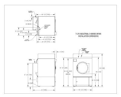 Industrial O-Series Dryer Installation Dimensions-8