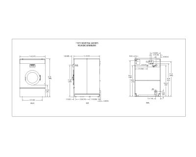 Industrial O-Series Washer Mounting Dimensions-1