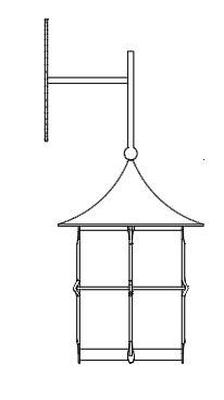 lamp elevation .dwg drawing