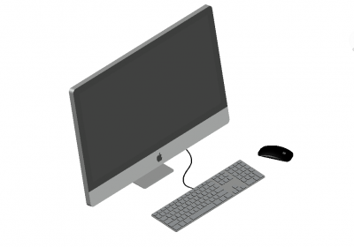 computer with a modern look 3d model .dwg format