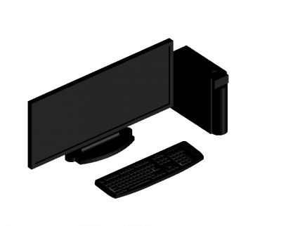 computer designed with a simple look 3d model .dwg format