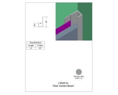 Lath- J Mold for Fiber Cement Board