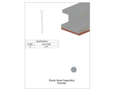 Lath- Plastic Nose Fireproofing FormAid