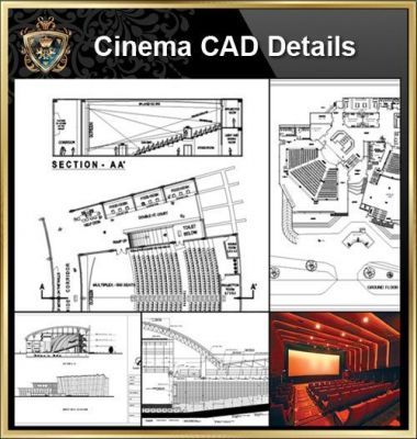 ★ 【Coleção de desenhos CAD Cinema】