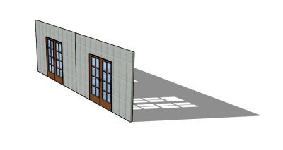 Simple designed glass framed formal meeting room door design 3d model .skp format