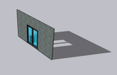 meeting designed formal door with a simple look 3d model .skp format