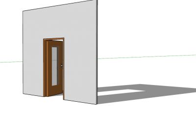Modern designed wall mounted formal design meeting room door 3d model .skp fromat