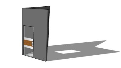 Simple designed glass framed formal meeting room door design 3d model .skp format