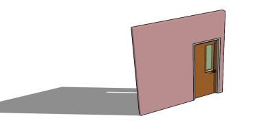 Meeting room door design with minimalist look 3d model .skp format