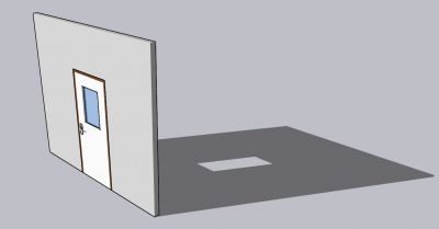 Meeting room door with a simple look 3d model .skp format