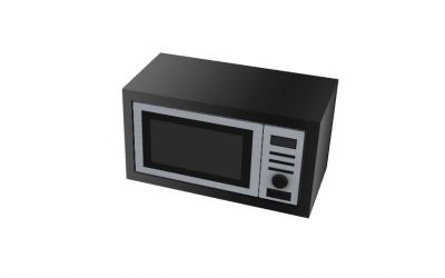 Dark grey microwave modern designed 3d model .3dm format