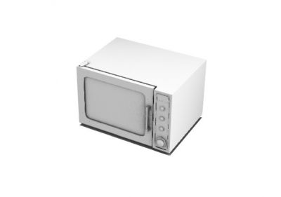 white microwave with modern design 3d model .3dm format