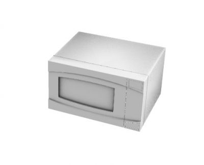 microondas blanco con diseño moderno modelo 3d formato .3dm