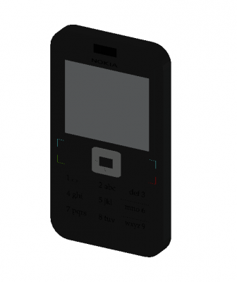 medium sized mobile phones design 3d model .dwg