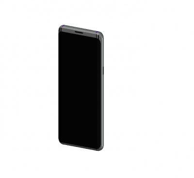 mobile phone with a modern look 3d model .dwg format