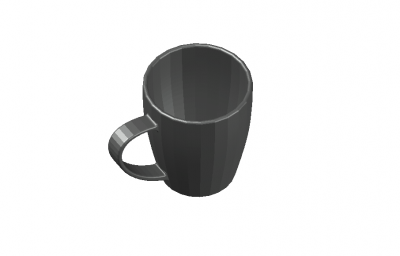 Modern designed mug 3d model .dwg format