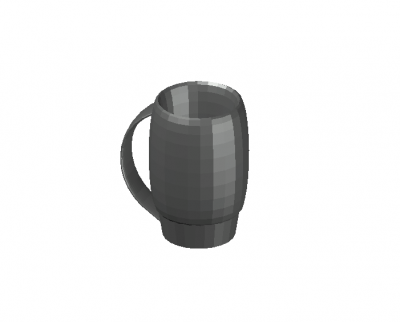 Large mug design 3d model .dwg format