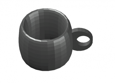 Mug with a modern look 3d model .dwg format