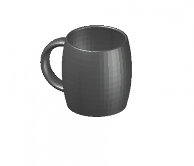 Mug with a modern look 3d model .dwg format