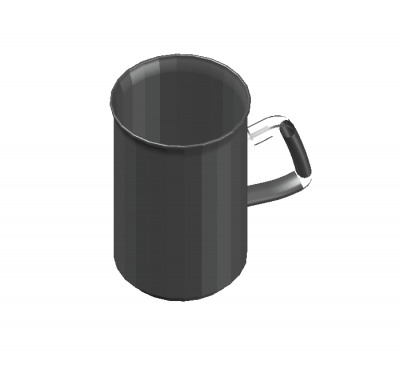 Simple designed mug 3d model .dwg format