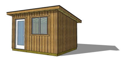 Single wooden bungalow  sketchup model