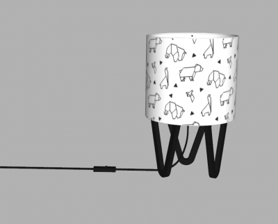 Table lamp with animal shape sketchup