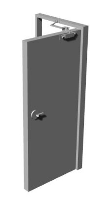 Office door designed with solid wood 3d model .3dm fromat