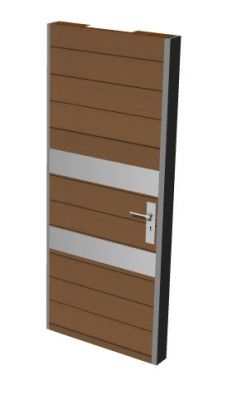 Wooden framed single office door design 3d model .3dm fromat