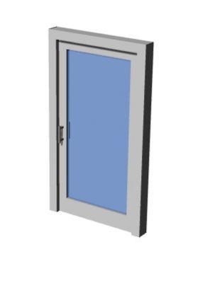 Glass office door single design 3d model .3dm fromat