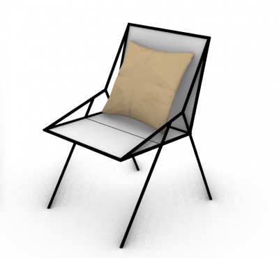 Modern large scaled outdoor lounge chair design 3d model .3dm format